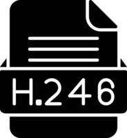 h.264 het dossier formaat icoon vector