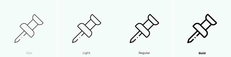 tack icoon. dun, licht, regelmatig en stoutmoedig stijl ontwerp geïsoleerd Aan wit achtergrond vector