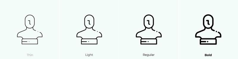 standbeeld icoon. dun, licht, regelmatig en stoutmoedig stijl ontwerp geïsoleerd Aan wit achtergrond vector