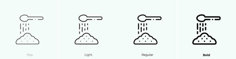 suiker icoon. dun, licht, regelmatig en stoutmoedig stijl ontwerp geïsoleerd Aan wit achtergrond vector