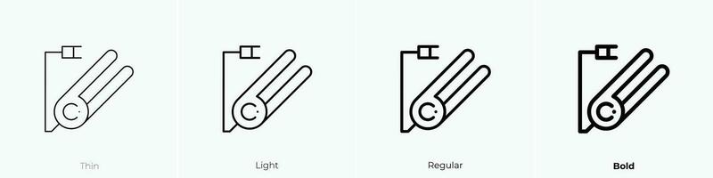 stijltang icoon. dun, licht, regelmatig en stoutmoedig stijl ontwerp geïsoleerd Aan wit achtergrond vector