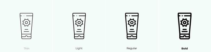 zonnescherm icoon. dun, licht, regelmatig en stoutmoedig stijl ontwerp geïsoleerd Aan wit achtergrond vector