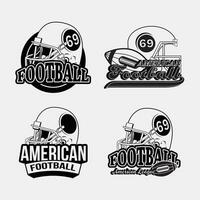rugby Amerikaans voetbal logos insigne afdrukken. Universiteit leuze typografie ontwerp. vector illustratie voor mode tee, t-shirt en poster