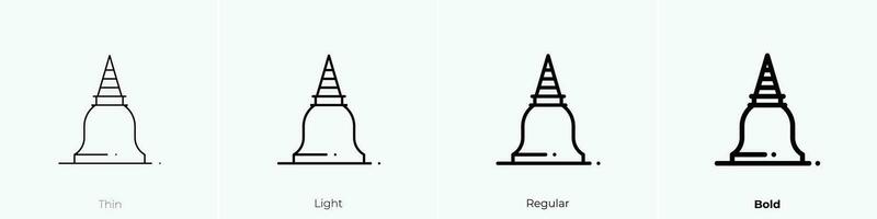 suthep icoon. dun, licht, regelmatig en stoutmoedig stijl ontwerp geïsoleerd Aan wit achtergrond vector