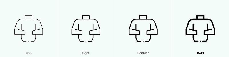 trui icoon. dun, licht, regelmatig en stoutmoedig stijl ontwerp geïsoleerd Aan wit achtergrond vector