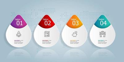 horizontale infographic presentatie element sjabloon vector