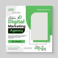 digitale marketing sociale media postsjabloon vector