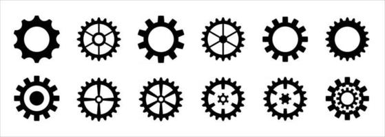versnelling icon set, versnelling pictogrammen logo, versnelling vectoren, vector