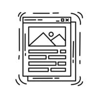 e-commerce interface icoon. handgetekende pictogrammenset, overzicht zwart, doodle pictogram, vector icon