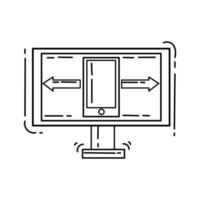 e-commerce icoon responsief. handgetekende pictogrammenset, overzicht zwart, doodle pictogram, vector icon