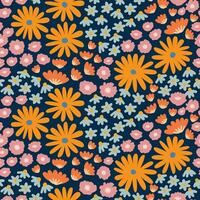 exotisch hand- getrokken bloemen, naadloos patronen met bloemen voor kleding stof, textiel, kleding, omhulsel papier, omslag, banier, huis decor, abstract achtergronden. vector