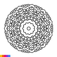 mandala kunst voor kleur boek. schoon decoratief ronde ornament. oosters patroon, vector illustratie kleur boek bladzijde. circulaire patroon in het formulier van mandala voor henna, mehndi, tatoeëren, decoratie.