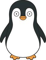 schattig tekenfilm vector illustratie van een pinguïn
