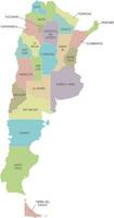 vector kaart van Argentinië met provincies of federatief staten en administratief divisies. bewerkbare en duidelijk gelabeld lagen.