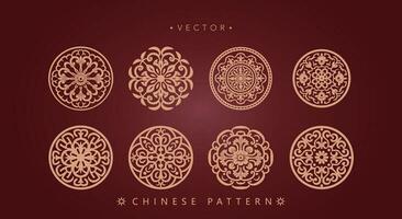 Chinese traditioneel decoratief patroon vector