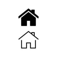 klein huis icoon. elementen van architectuur voor echt landgoed concept. blijven huis symbool. huis buying begroting voor hypotheek logo lijn en solide stijl. vector illustratie. ontwerp Aan wit achtergrond. eps 10