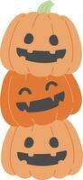 halloween gelukkig pompoen illustratie geïsoleerd vector