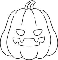 halloween gelukkig pompoen illustratie schets vector