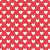 liefde hart herhaling patroon ontwerp vector achtergrond, wit hart vorm Aan een rood achtergrond