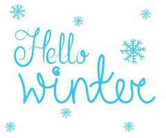 belettering Hallo winter vector