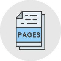 Pagina's het dossier formaat vector icoon ontwerp