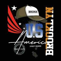 brooklyn, tee grafisch typografie voor afdrukken t overhemd ,illustratie vector kunst stijl