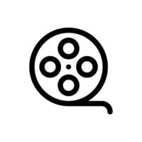 film rollen icoon in modieus vlak stijl geïsoleerd Aan wit achtergrond. film rollen silhouet symbool voor uw website ontwerp, logo, app, ui. vector illustratie, eps10.