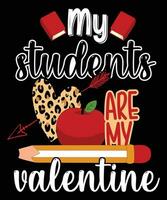 mijn studenten zijn mijn valentijn. vector