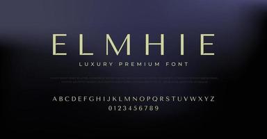toekomstige luxe alfabet lettertype. typografie stedelijke stijllettertypen voor mode, detailhandel, vrouwelijk, schoonheidsverzorging, sieradenlogo-ontwerp vector