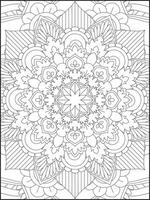 sier- mandala volwassen kleur boek bladzijde. kleur bladzijde. kinderen kleur Pagina's. kleur bladzijde voor volwassenen. mandala vector