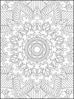 sier- mandala volwassen kleur boek bladzijde. kleur bladzijde. kinderen kleur Pagina's. kleur bladzijde voor volwassenen. mandala vector