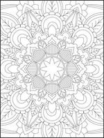 sier- mandala volwassen kleur boek bladzijde. kleur bladzijde. kinderen kleur Pagina's. kleur bladzijde voor volwassenen. mandala vector