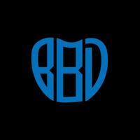 bbd brief logo creatief ontwerp. bbd uniek ontwerp. vector