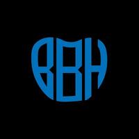 bbh brief logo creatief ontwerp. bbh uniek ontwerp. vector