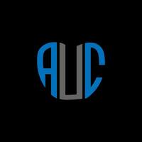 auc brief logo creatief ontwerp. auc uniek ontwerp. vector