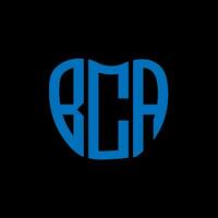 bca brief logo creatief ontwerp. bca uniek ontwerp. vector