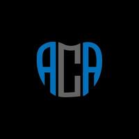 aca brief logo creatief ontwerp. aca uniek ontwerp. vector