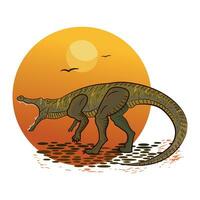 geïsoleerd schetsen van een tyranosaurus rex vector illustratie