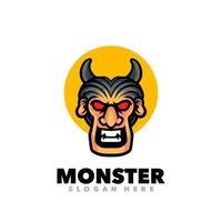 monster hoofd logo vector