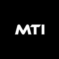 mti brief logo ontwerp, inspiratie voor een uniek identiteit. modern elegantie en creatief ontwerp. watermerk uw succes met de opvallend deze logo. vector