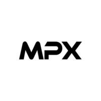 mpx brief logo ontwerp, inspiratie voor een uniek identiteit. modern elegantie en creatief ontwerp. watermerk uw succes met de opvallend deze logo. vector