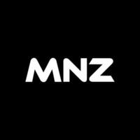 mnz brief logo ontwerp, inspiratie voor een uniek identiteit. modern elegantie en creatief ontwerp. watermerk uw succes met de opvallend deze logo. vector