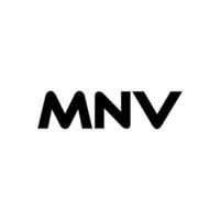 mnv brief logo ontwerp, inspiratie voor een uniek identiteit. modern elegantie en creatief ontwerp. watermerk uw succes met de opvallend deze logo. vector