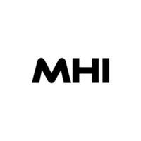 mhi brief logo ontwerp, inspiratie voor een uniek identiteit. modern elegantie en creatief ontwerp. watermerk uw succes met de opvallend deze logo. vector