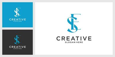 se of es eerste brief logo ontwerp vector