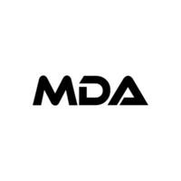 mda brief logo ontwerp, inspiratie voor een uniek identiteit. modern elegantie en creatief ontwerp. watermerk uw succes met de opvallend deze logo. vector