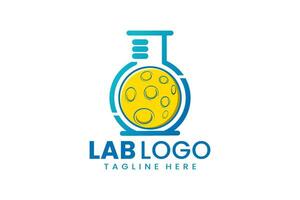 vlak modern gemakkelijk laboratorium logo sjabloon icoon symbool vector ontwerp illustratie