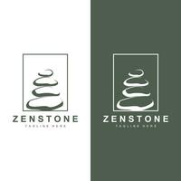 steen logo, vector zen meditatie steen balans kalmte, yoga minimalistische gemakkelijk ontwerp, silhouet illustratie