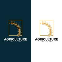 rijst- logo, boerderij tarwe logo ontwerp, vector symbool icoon grafisch illustratie