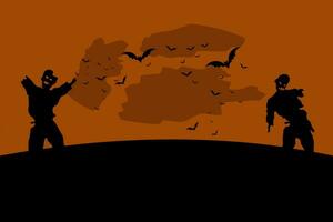 halloween reeks achtergrond elementen bundel thema pak vector